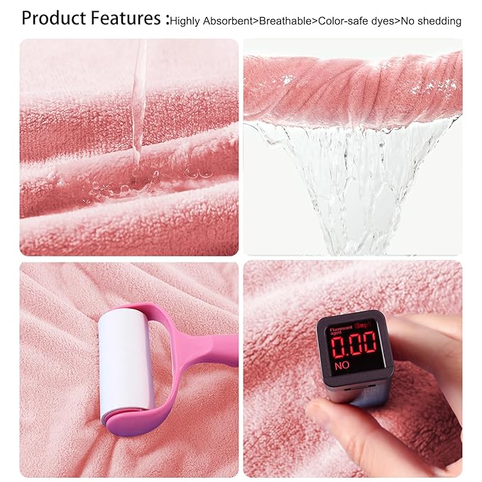 ROMASA Baby Hooded Bath Towel Ultra Soft and Absorbent Toddlers Bathrobe Newborn Blanket Shower Gifts (Pink Mouse)