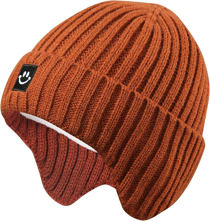 MaxNova Baby Winter Hat Toddler Beanie Hat Earflap Knit Cap for Boys Girls 0-8 Years