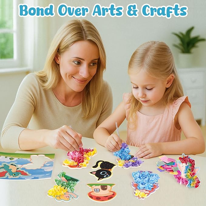3 otters Poke in Art Poke in Art Kits for Girls Mermaid Gifts for Girls