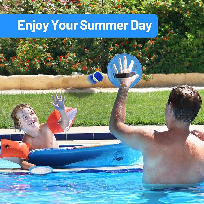 Kids Toys Toss and Catch Ball Set Game with 4 Paddles 4 Balls,Beach Toy Pool Toy Outdoor Yard Game for Kids Ages 3-12,Toys for Toddlers Age 3-5, Gifts for 3 4 5 6 7 8 9 10+ Year Old Boys Girls
