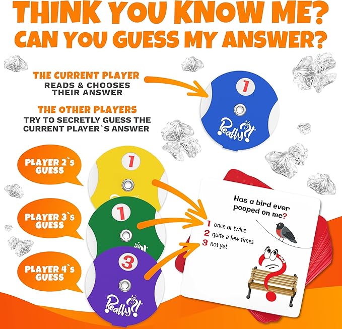 Really?! Think You Know Me? Guess Again - Hilarious Family Game Night Ice Breakers, Conversation Cards to Get Talking