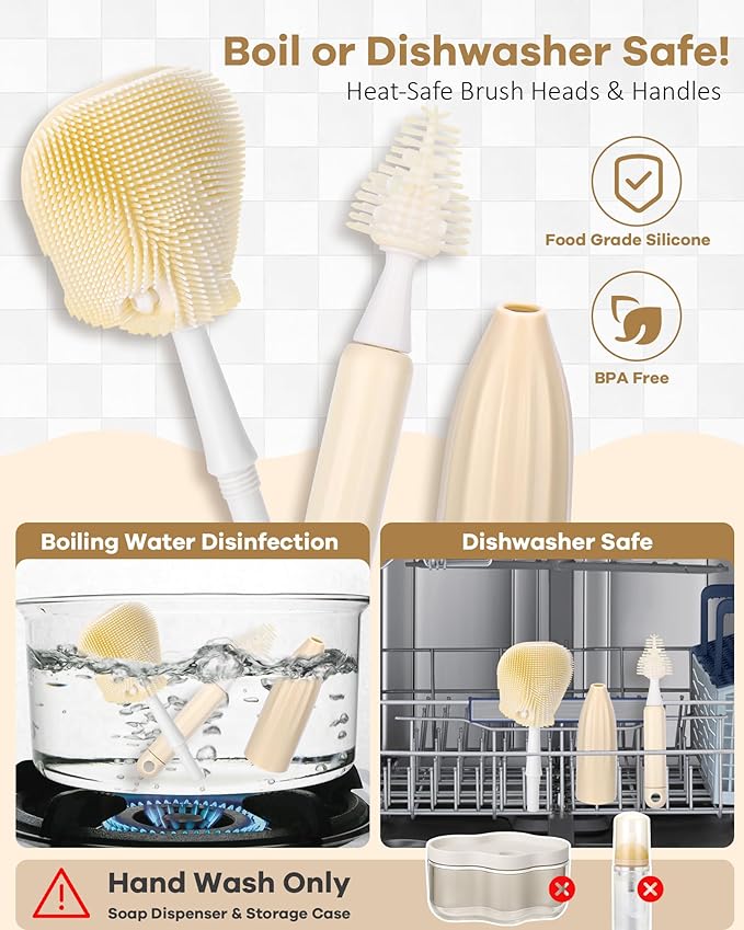 XANGNIER Water Bottle Cleaner Brush Set