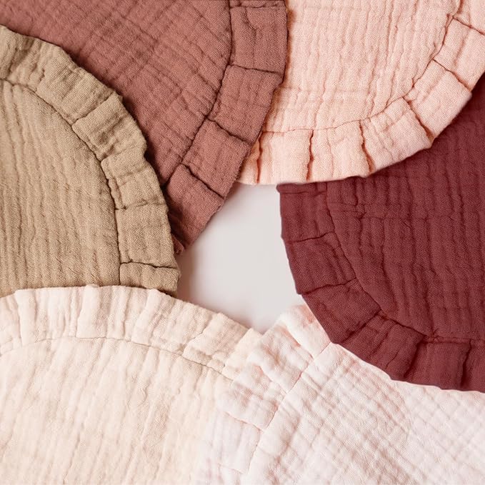 Baby Muslin Bibs Bandana Drool Bibs for Unisex Boys & Girls, Soft and Absorbent Cotton Teething Drooling Bib Set for Newborn Toddler