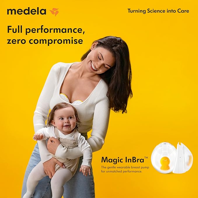 Medela Magic InBra Hands-Free Wearable Breast Pump with Fluidfeel Technology, App Connectivity and Advanced Sensor Control, Ultra-Slim, Ultra-Lightweight, Silent, Hospital-Grade