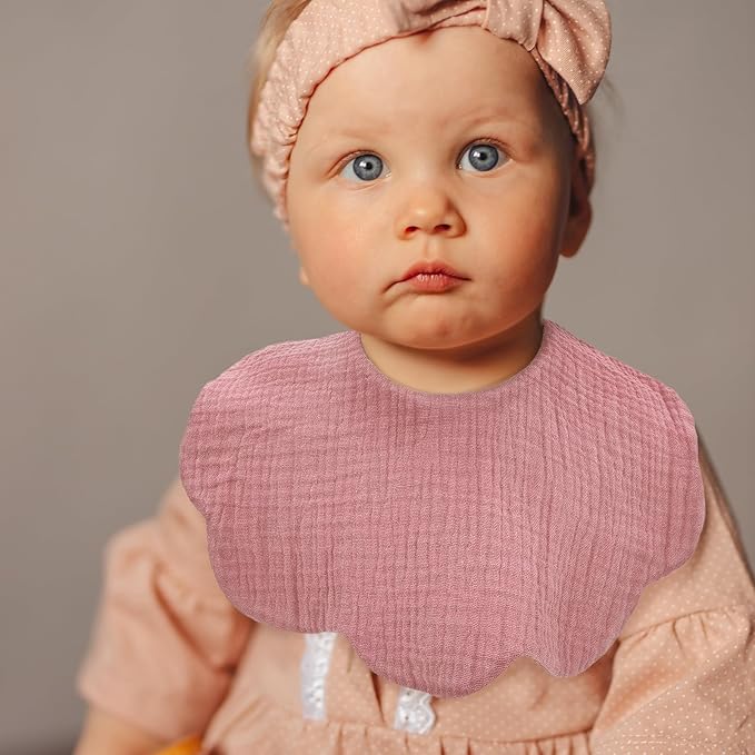 Baby Bibs Muslin Bibs for Baby Girl Boy for Drooling and Teething 10 Pack