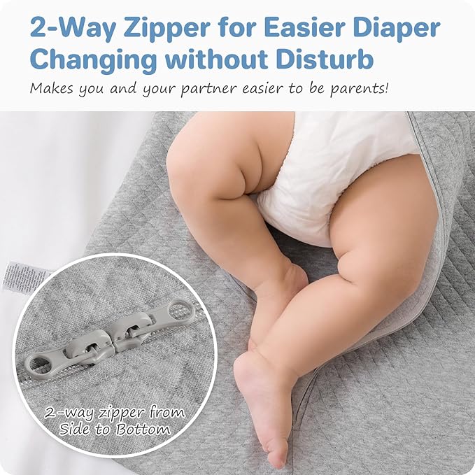 Cozy Baby Sleep Sack with Sleeves for Easy Transitioning Soft Cotton Warm 3-6 Months 1.5 Tog, Soft and Comfortable Wearable Blanket, 2-Way Zipper, Unisex Newborn Babies, Girls and Boys Sleeping Bag