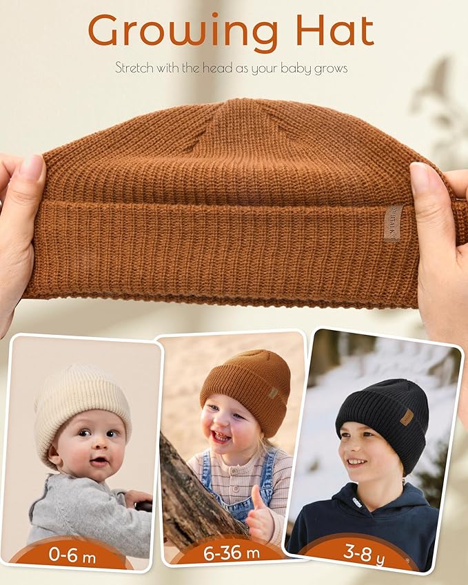 FURTALK Toddler Beanie Baby Boys Girls Beanies Kids Winter Hats Children Knit Warm Caps