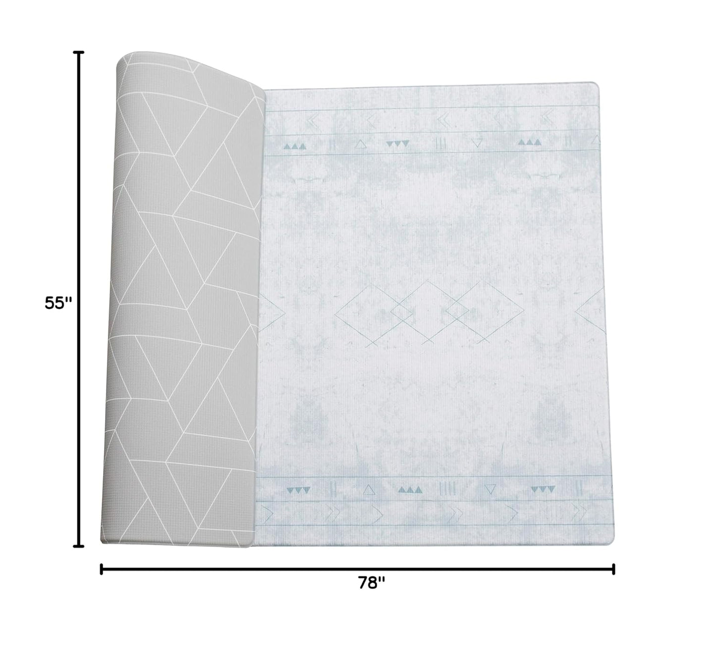 LITTLE Bot Ofie mat, Baby Play mat (Oracle + Zen line, Large)