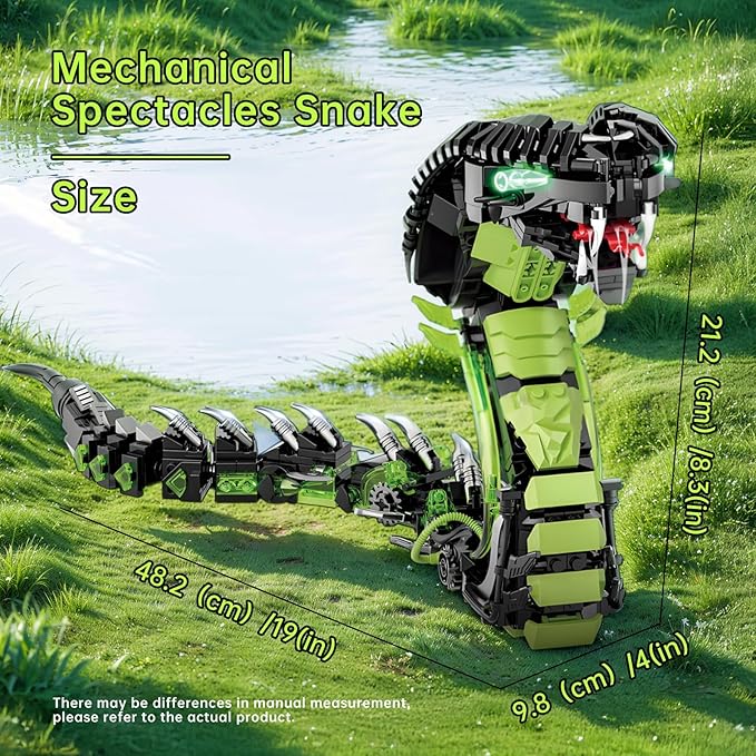 Mechanical Snake Building Blocks Set Creative Model Toys Set for Adults and Kids