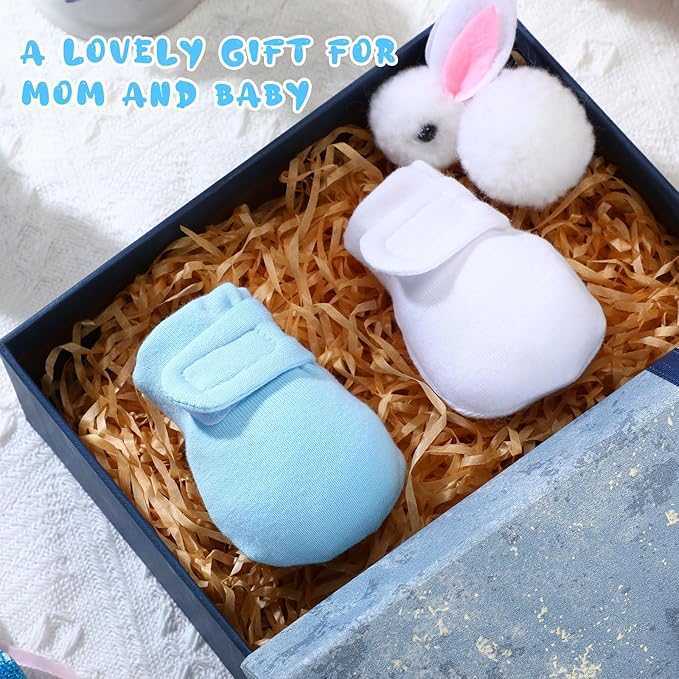 Newcotte Adjustable Baby Mittens No Scratch Newborn Cotton Breathable Gloves Warm Baby Mitts for Boys