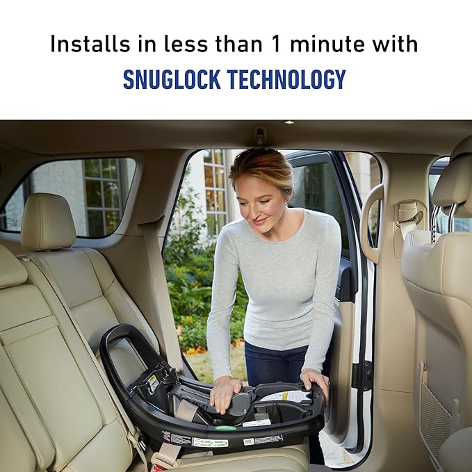 Graco SnugRide SnugFit LX Infant Car Seat, Baby Car Seat with Anti-Rebound Bar for Extra Safety, SnugLock Easy Install Carseat, 1-Hand Adjustable Handle, No-Rethread Harness, Baby Essentials, Pierce