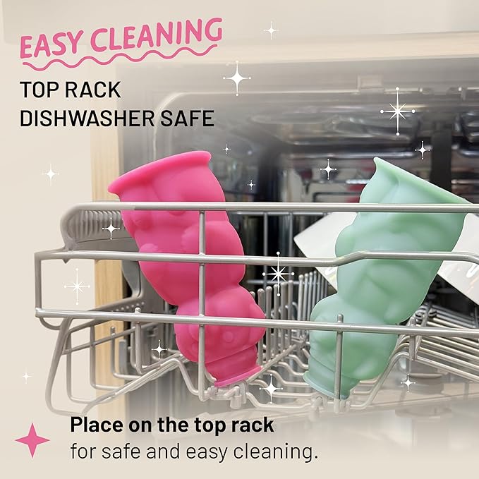 Legendairy Milk Honey Bear Straw Cup Silicone for Babies (Green), 8 oz. Dishwasher Safe, Food Grade Silicone, Honeybear Sippy Cup for Ages 4+ Months