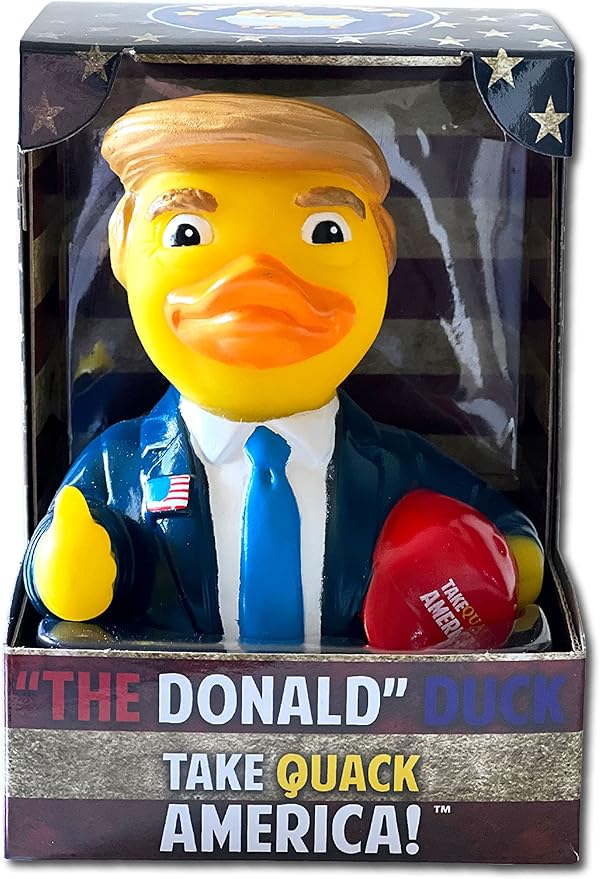 CelebriDucks - The Donald Trump Duck - Take Quack America - Floating Rubber Ducks - Collectible Bath Toy Gift for Kids & Adults of All Ages