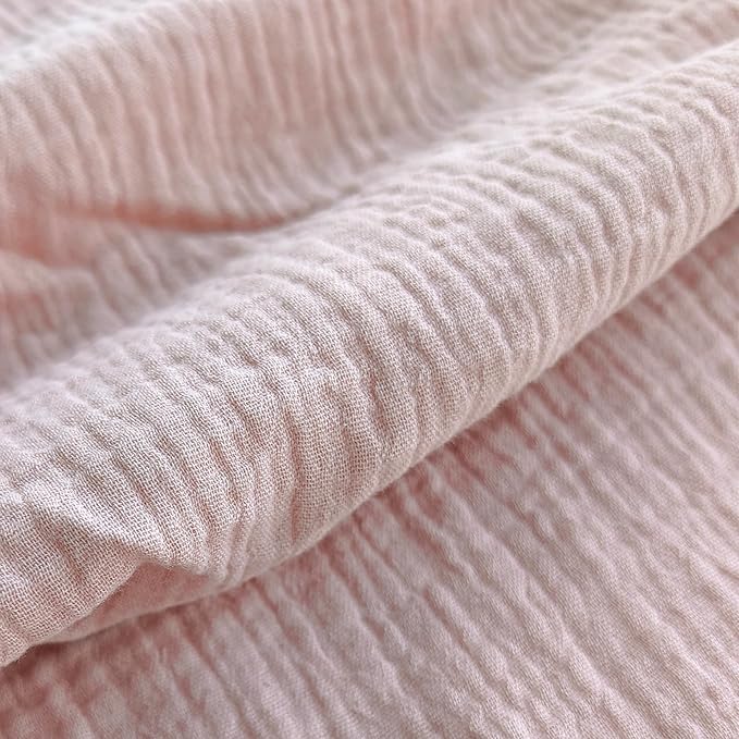 CREVENT 30''X40'' Organic Muslin Cotton Baby Blanket for Newborns, Soft Mink Backing, Essential for Baby Shower Birthday Gift - Pink 75X100cm