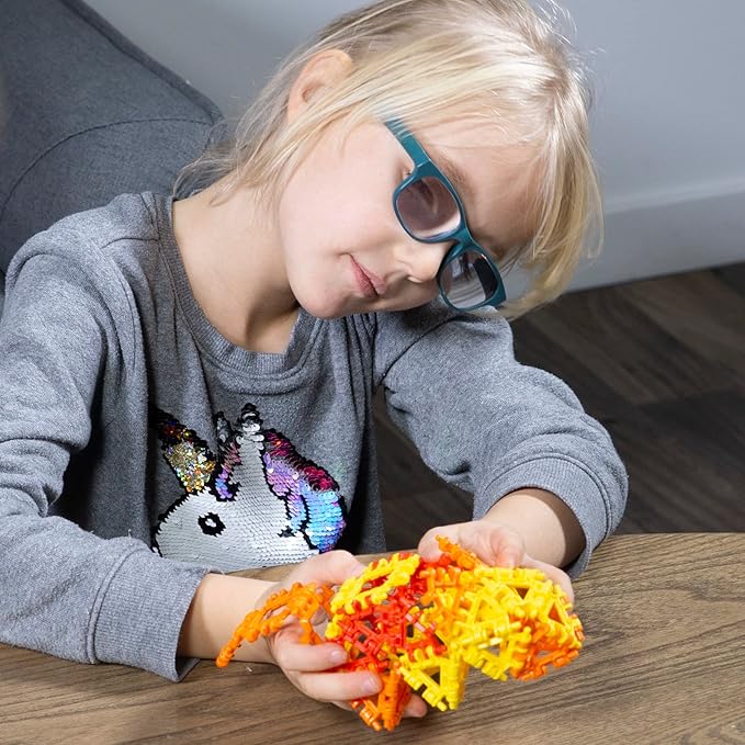 That Hinge Toy 82 Piece Green + Pink Set, Animal + More STEM Construction Toy Building Set