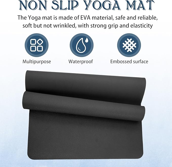 10 Pack Yoga Mats Bulk, 68'' x 24'' x 4mm Thick Yoga Mats for Kids and Adult Gym Mats Bundle Latex Free Exercise Mats with Non Slip Texture for Outdoor Yoga, Pilates or Workout