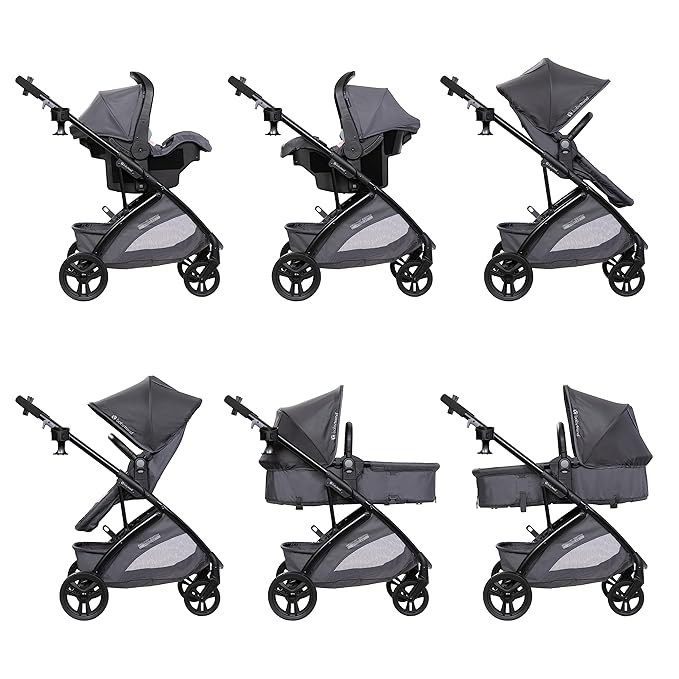 Baby Trend Passport® Switch 6-in-1 Modular Stroller Travel System with EZ-Lift™ PLUS Infant Car Seat, Dash Pink