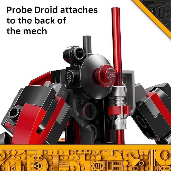 LEGO Star Wars Darth Maul Mech Kids Toy - Building Toy with Pretend Play Lightsaber - Birthday Gift Idea for Boys and Girls, Ages 6+ - Collectible Decor for Fans of The Clone Wars - 75411