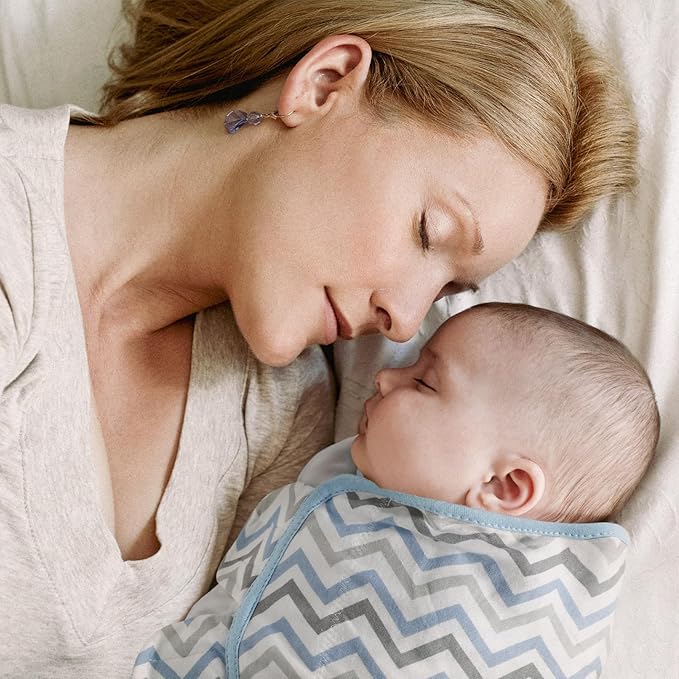 GLLQUEN BABY Swaddle Sleep Sack - 3 Pack Infant Swaddles for Newborn, Baby Swaddling Sack 0-3 Months, Ergonomic Newborn Swaddle Blanket for Baby Boy and Girl, Blue & Elephants