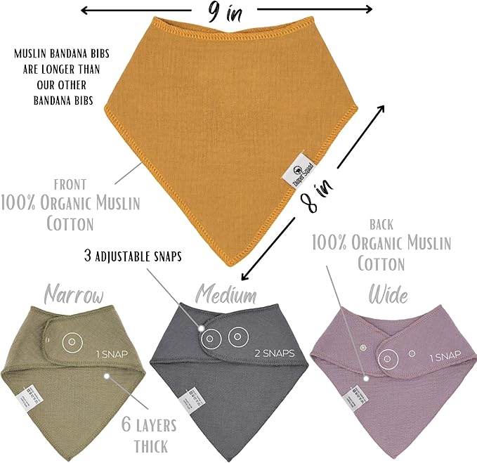 DiaperSquad's Baby Bibs for Drooling and Teething, Bibs for Boys, Baby Girl - Solid Cotton Baby Drool Bibs