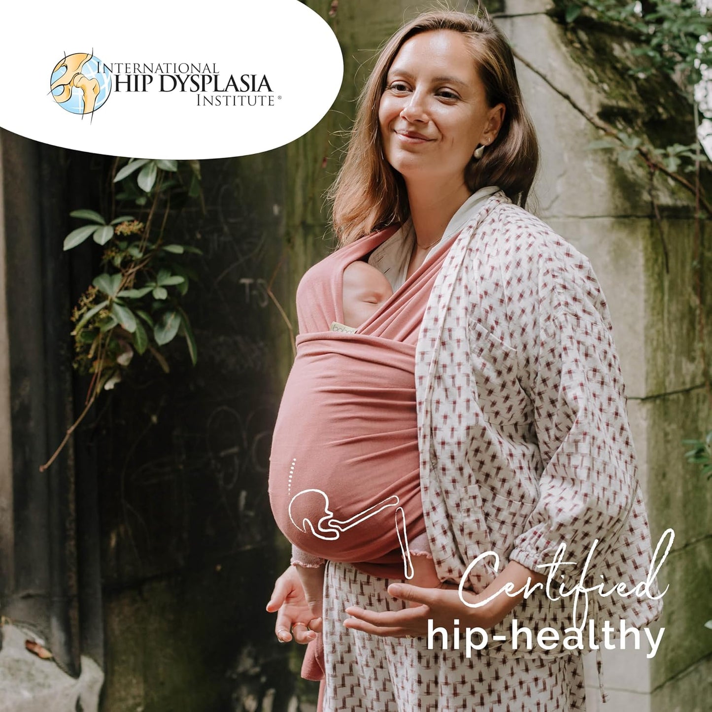 Boba Baby Wrap Carrier – Original Baby Sling Carrier for Newborns (7–35 lbs), Soft, Secure, Hands-Free & Ergonomic, Ideal for Comfortable Bonding, New Parents (Dusty Pink)