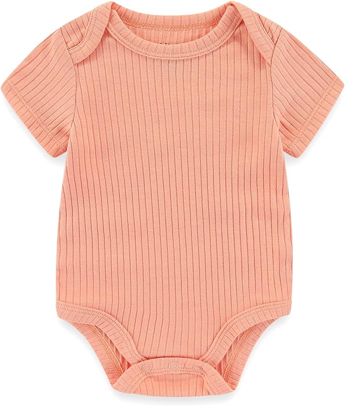 Kiddiezoom Newborn Baby Unisex Cotton One-Piece Bodysuits Baby Gift 5-Pack Baby Clothes