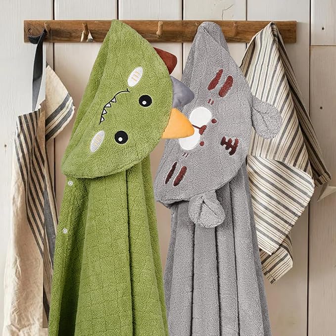 Toddler Bath Towel Hooded Kids Towels Baby Bath Towels for Boy Girl 0-5 Year, 2-Pack Thick Absorbent Toddler Towels with Hood Kids Bath Towel, Large 50''x32'' Baby Hooded Towel for Kids