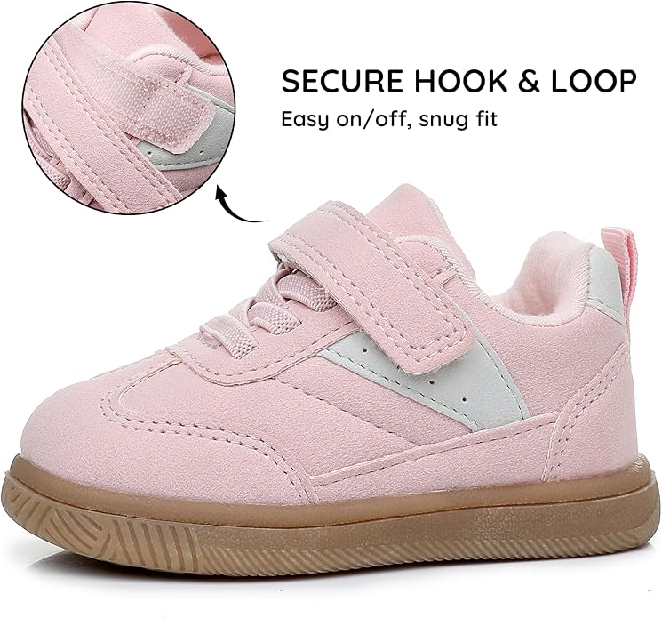 Apakowa First Walker Sneakers Shoes for Infant Baby Toddler Boys and Girls – Wide Toe Box Baby Shoes Soft Sole All Season Size 6 9 12 18 24 Months