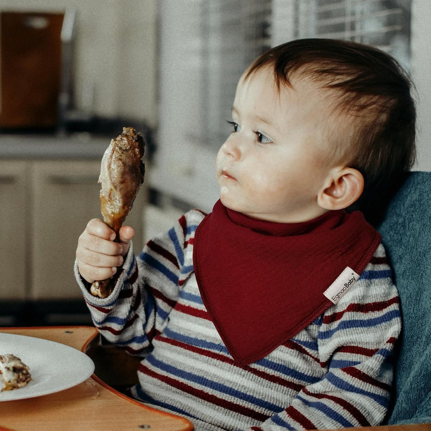 Muslin Baby Bibs for Boys Girls,10 Pack Super Absorbent Baby Bandana Drool Bibs Set for Teething and Drooling,100% Cotton Soft for Infant,Newborn