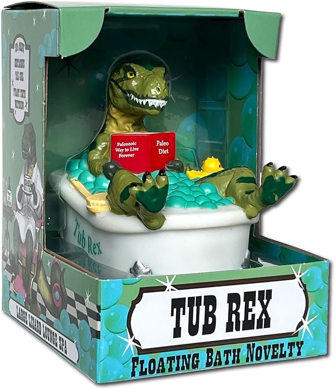 CelebriDucks - Tub Rex - Tubs Gone Wild Floating Bath Novelty - Collectible Bath Toy Gift for Kids & Adults of All Ages