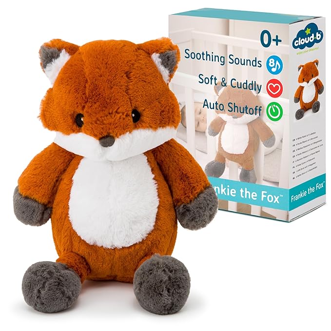 Cloud b Sound Machine with White Noise Soothing Sounds | Cuddly Stuffed Animal | Adjustable Settings and Auto-Shutoff | Frankie The Fox™