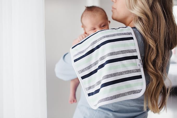 Copper Pearl Baby Burp Cloth Large 21''x10'' Size Premium Absorbent Triple Layer 3 Pack Gift Set for Boys “Scout Set