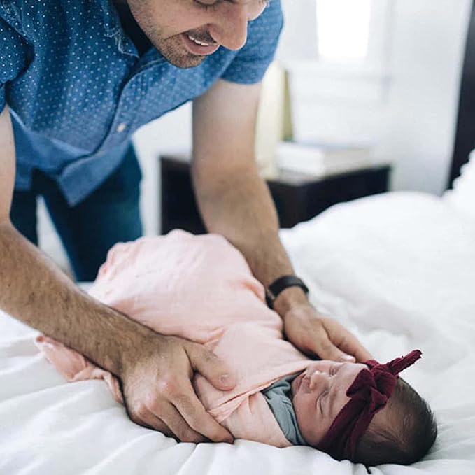 Little Unicorn Premium Cotton Swaddle Baby Blanket | Breathable Fabric | for swaddling, Play, Nursing & More (Rose Petal)