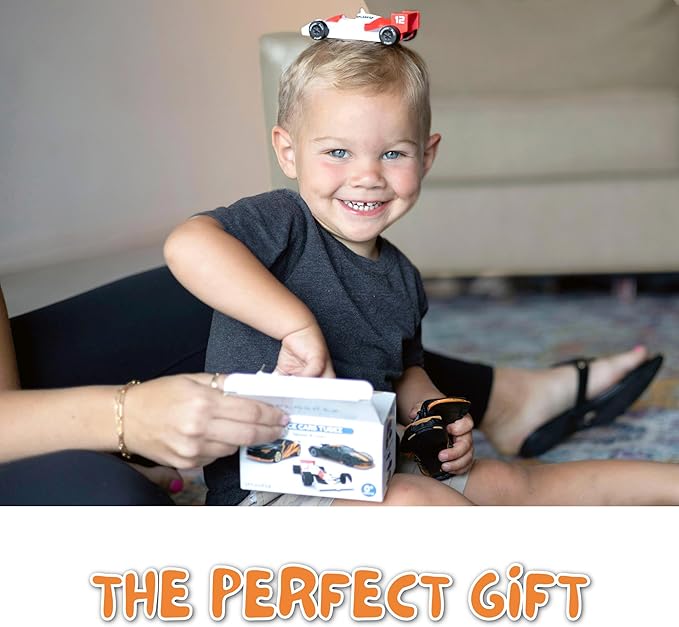 SplashEZ Race Cars Bath Toys | Mold Free Bath Toys for Kids & Toddlers with No Hole for Water | Cars Set Ideal Size for Little Hands | Safe, Durable for Baby Tub Pool Fun for Boys Girls Ages 0 & Up