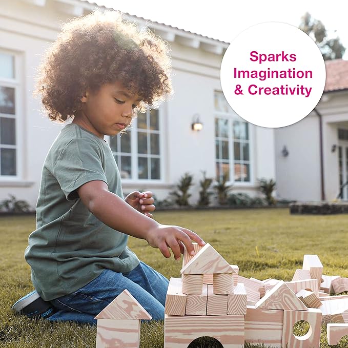 Edushape Wood-Like Soft Blocks, 30 Pieces - Nurture Imagination and Spark Creativity Toys Ideal Birthday Present - for Kids Aged 3+