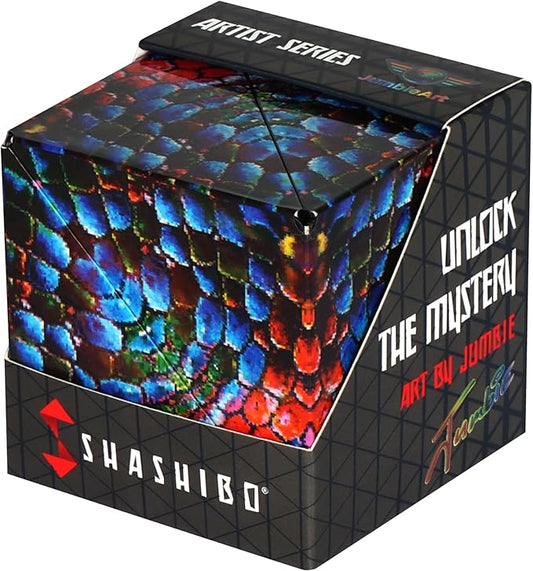 SHASHIBO Shape Shifting Box - Award-Winning Fidget Toy w/ 36 Rare Earth Magnets - Fidget Cube Transforms Into Over 70 Shapes, Sensory Toy Gift for Kids, Teens, and Adults (The Chameleon)