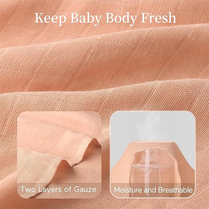 Momcozy Muslin Swaddle Blanket, 4 Pack Large 47 X 47 Inches Breathable Swaddling Receiving Blankets for Baby Boy & Girl, Soft and Skin-Friendly Unisex Baby Blankets
