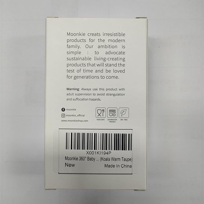 Moonkie Teething Toy, Safe & Easy to Hold BPA Free Silicone Teethers, 360° Baby Toothbrush with Suction Base, Teether Toys Best for Babies 6-12 Months (Koala Warm Taupe)