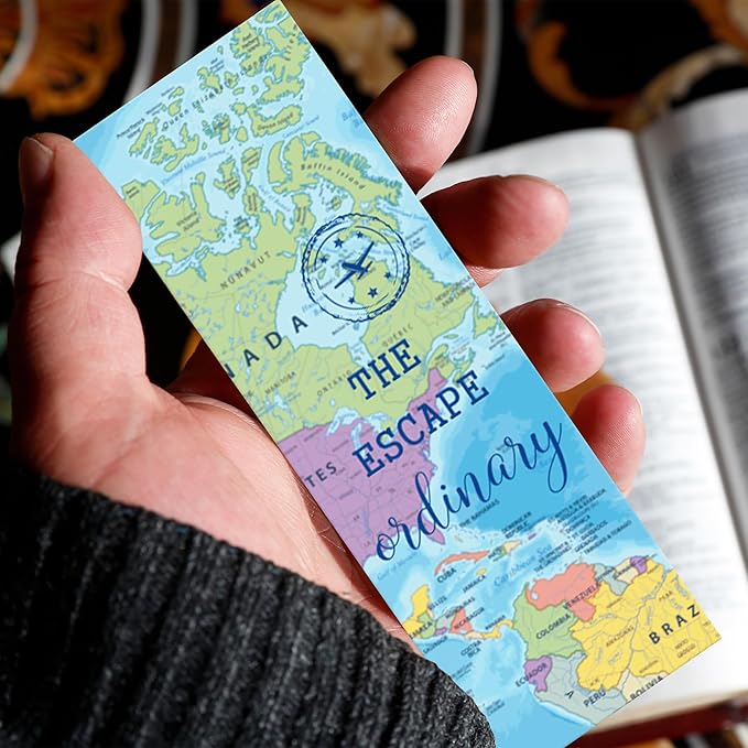 200 Pcs World Map Bookmarks Gifts, Bulk World Geography Bookmarks for Kids, Classroom Decor & Reading Rewards, Travel Theme Paper Bookmark for Students Teachers Men Women Readers