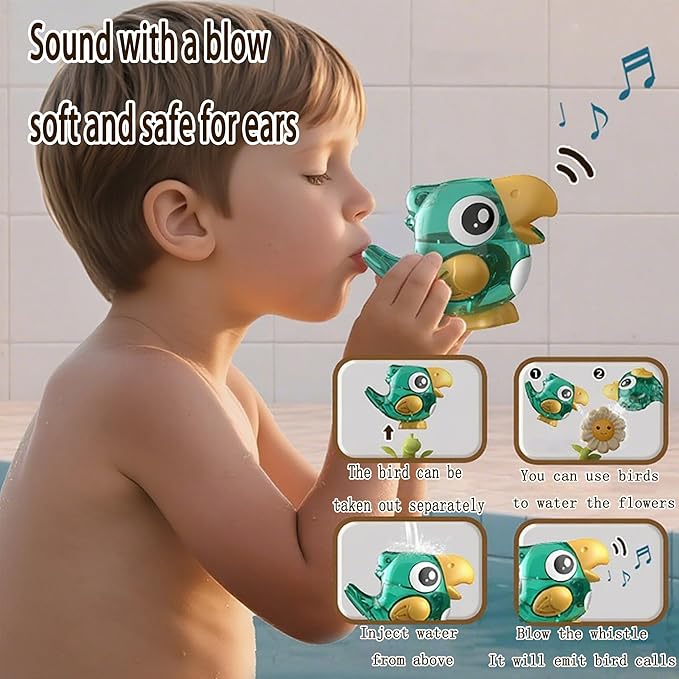 Interactive Bath Toys for Toddlers,Baby Waterfall Bathtub Toy W/Suction Cup & Spoon,Waterfall Spinning Gears Toys for Babies (Ages 1-3)