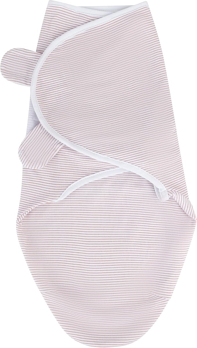 Ely's & Co. Adjustable Swaddles for Newborn, Baby Swaddles 0-3 Months, Swaddle Sack for Baby Girl, 100% Cotton, 2 Pack (Pink Tulip)