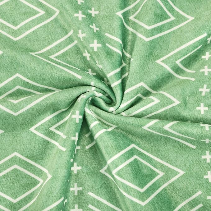 TANOFAR Baby Blankets for Unisex Boys Girls, Ultra Soft Minky Blanket with Double Layer Dotted, Breathable and Lightweight Receiving Blanket for Newborns, 30x40 Inches, Green