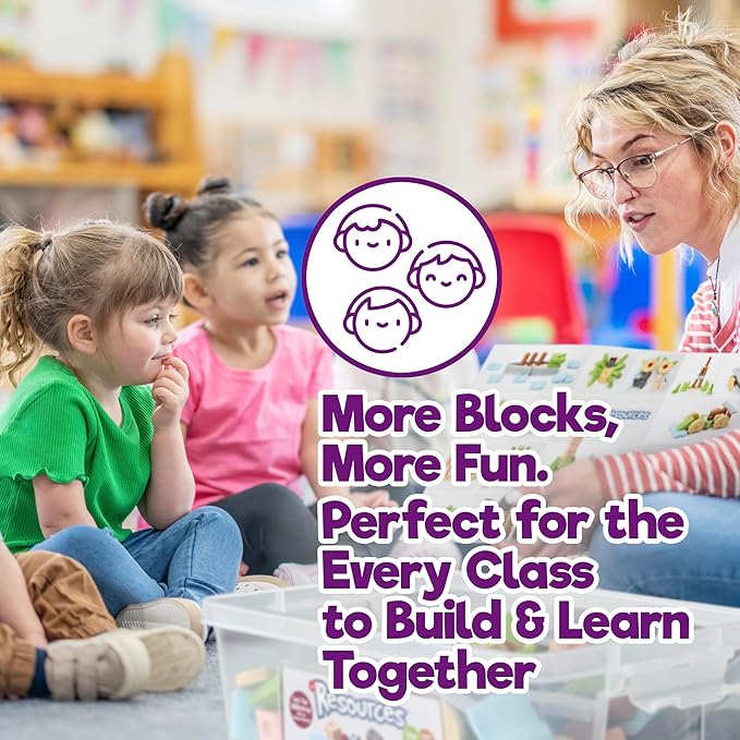 Taksa Toys Nature-Inspired Learning Toys, Resources Preschool Educational Stacking Blocks for Kids, Montessori Toys for 3 4 5 6 7+ Year Old Sensory Outdoor/Indoor Learning Classmate Pack 216 Pcs