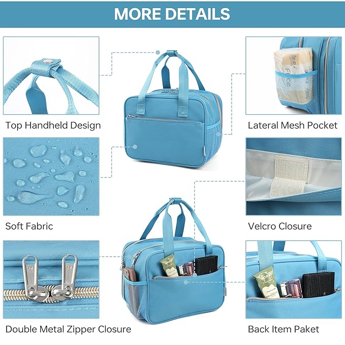 Breastmilk Cooler Bag with Ice Pack,Fits 6 Baby Bottles Up to 9 Ounce Breast Milk Cooler Travel Bag Compatible with Wearable Breast Pumps & Accessories for Nursing Mom Daycare Blue