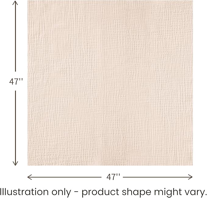 Konssy Muslin Swaddle Blankets for Girls Boys, 2 Pack Receiving Baby Blanket Large 47 x 47 inches, Soft Breathable Swaddling Wrap for Unisex Newborn (Coffee Check,Moon)