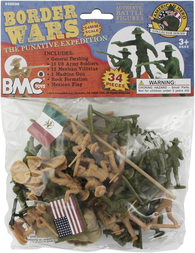 BMC Border Wars US Army vs. Mexican Villistas - 34pc Soldier Figures