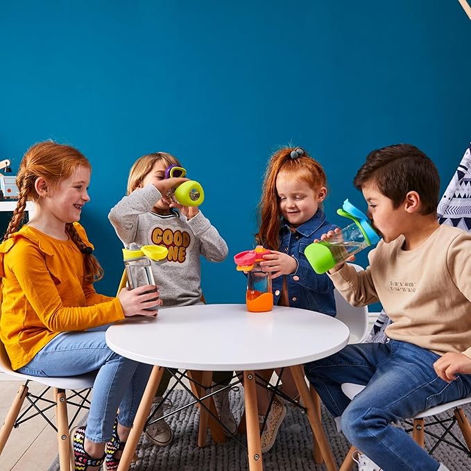 b.box 20 oz Sport Spout Kids Water Bottle for School, Sports, Travel, Daycare. Leakproof, Spill Proof, Dishwasher Safe. Easy Grip Triangle Shape, Durable Tritan Material. BPA Free.