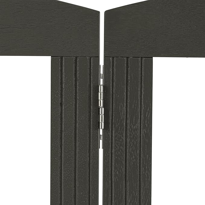 SPIRICH Wooden Freestanding Foldable Dog Gate, Extra Wide Step Over Puppy Gate, 3 Panels, Grey