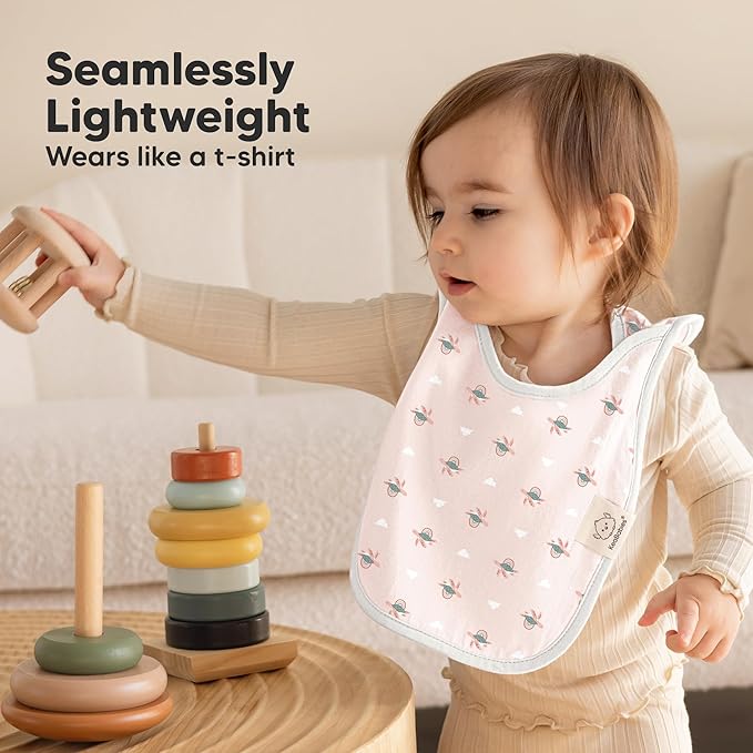 8-Pack Baby Bibs for Boys, Girls - Pullover Bibs for Drooling Teething Baby Girl & Boy Toddler, Newborn, Soft & Absorbent, Cute Colors, Large Torso Coverage Keep Infant Clean & Dry (Marine Muse)