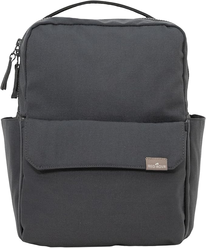 RED ROVR Mini Roo Lightweight Backpack | 6 pockets for everyday essentials (Charcoal)